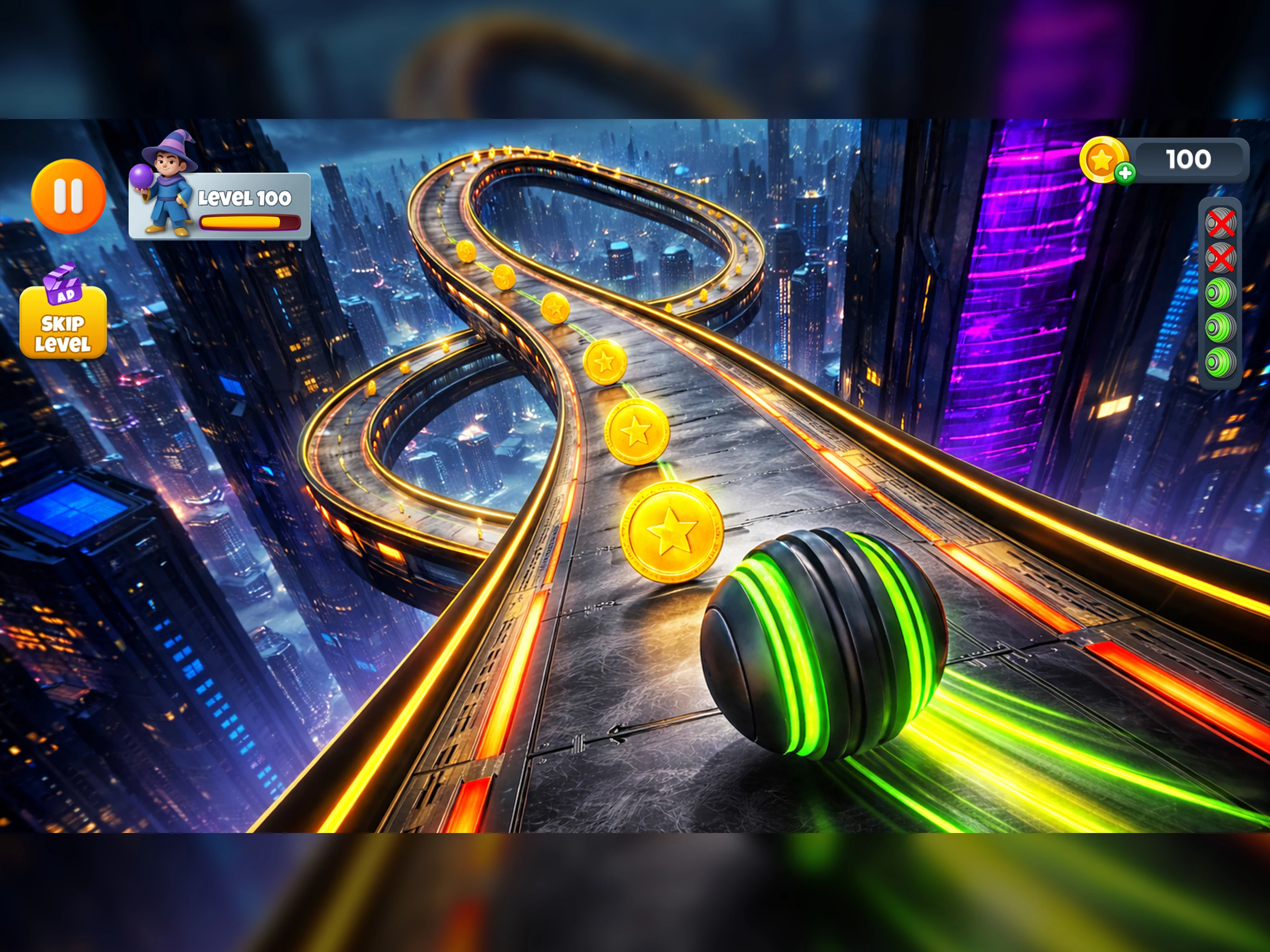 Sky Going Ball Rolling Game screenshot