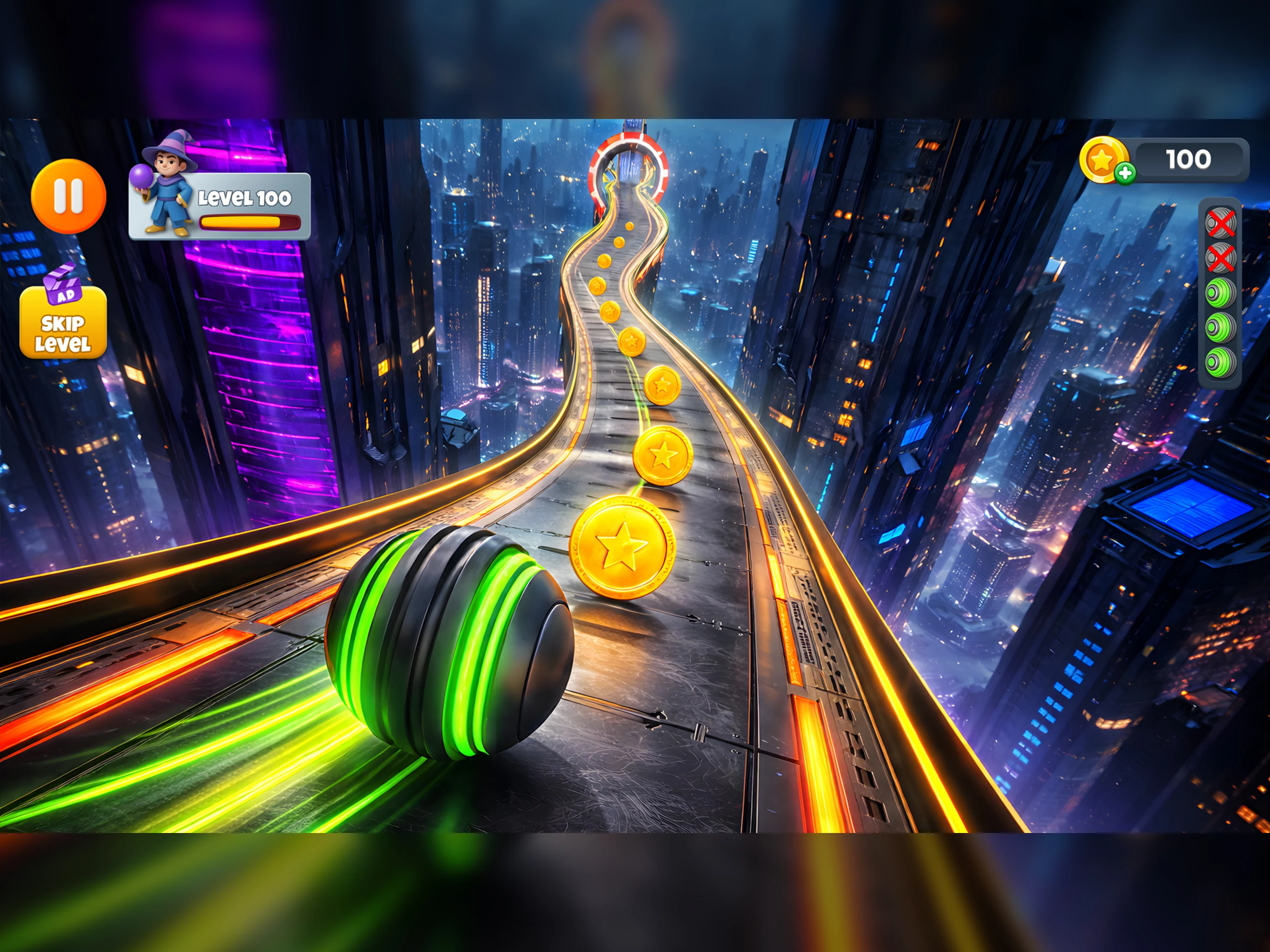 Sky Going Ball Rolling Game screenshot