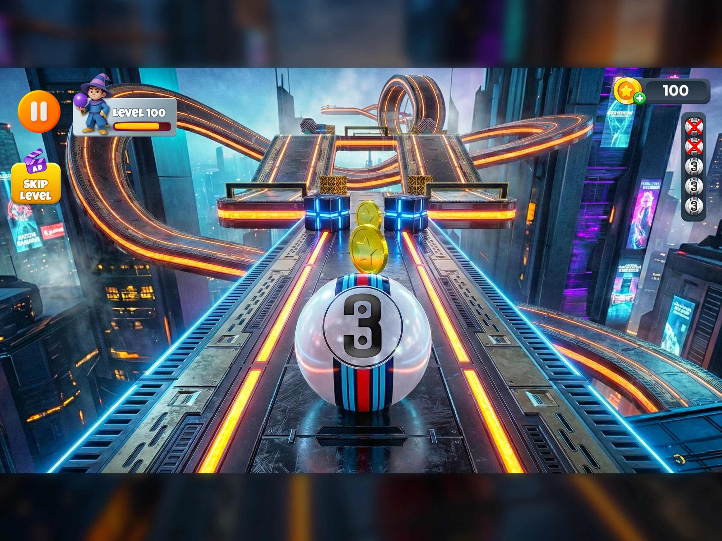Sky Going Ball Rolling Game screenshot
