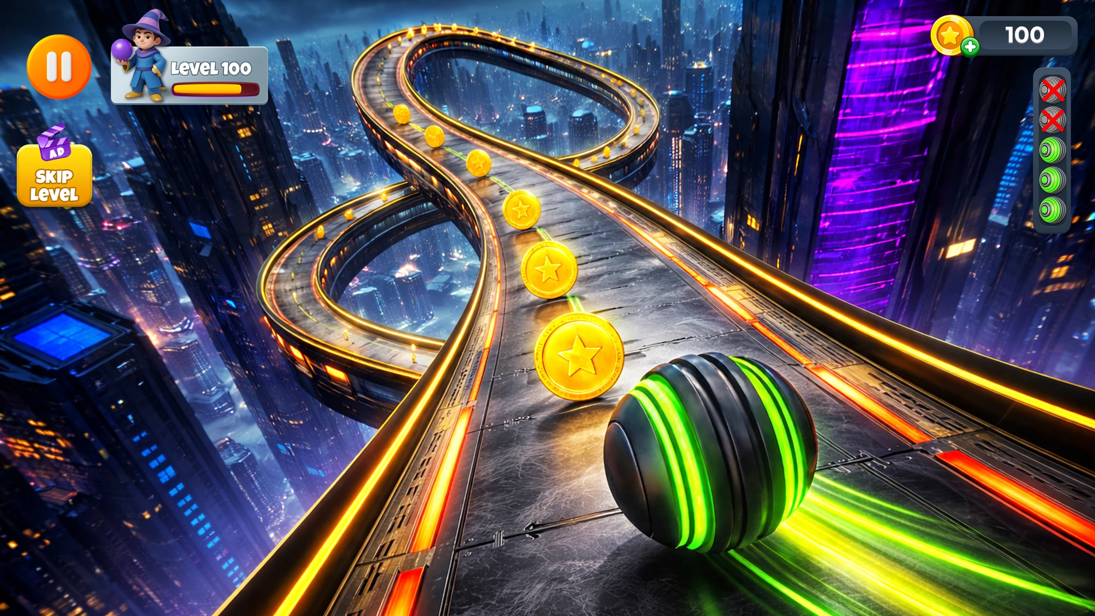 Sky Going Ball Rolling Game screenshot
