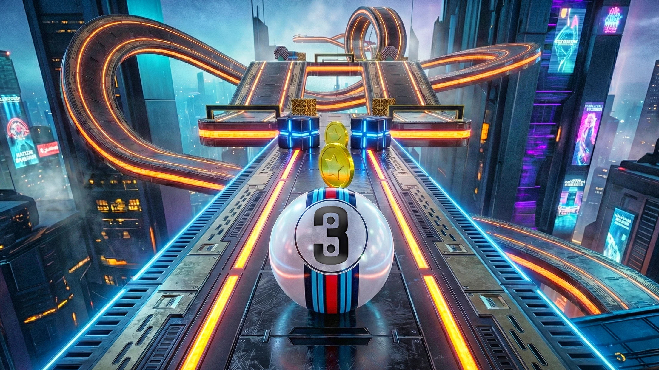 Sky Going Ball Rolling Game screenshot