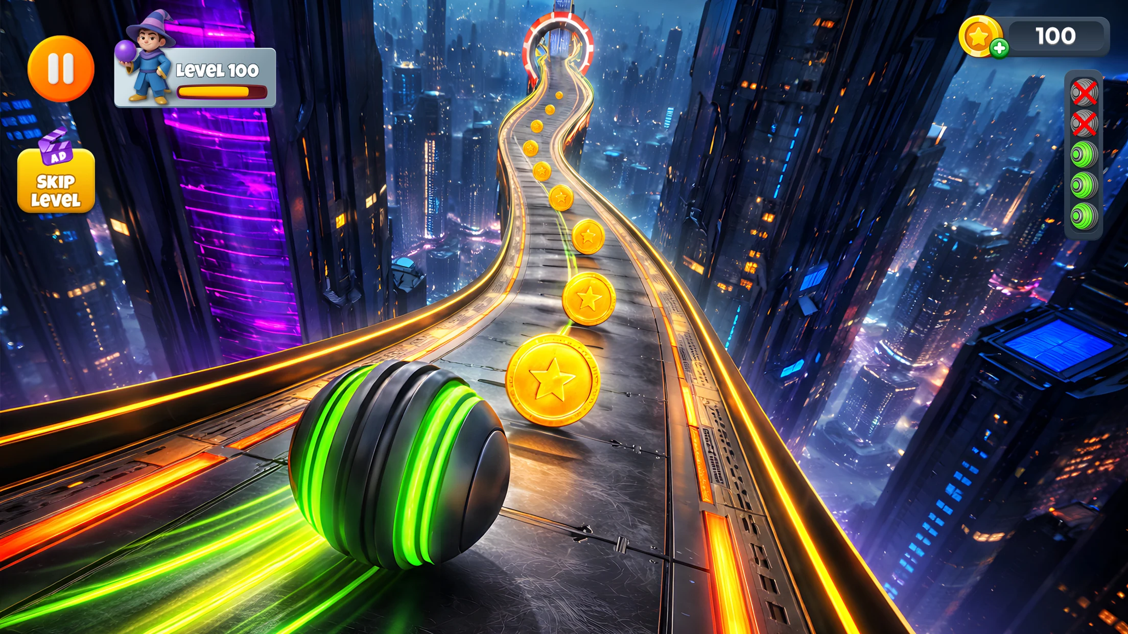 Sky Going Ball Rolling Game screenshot
