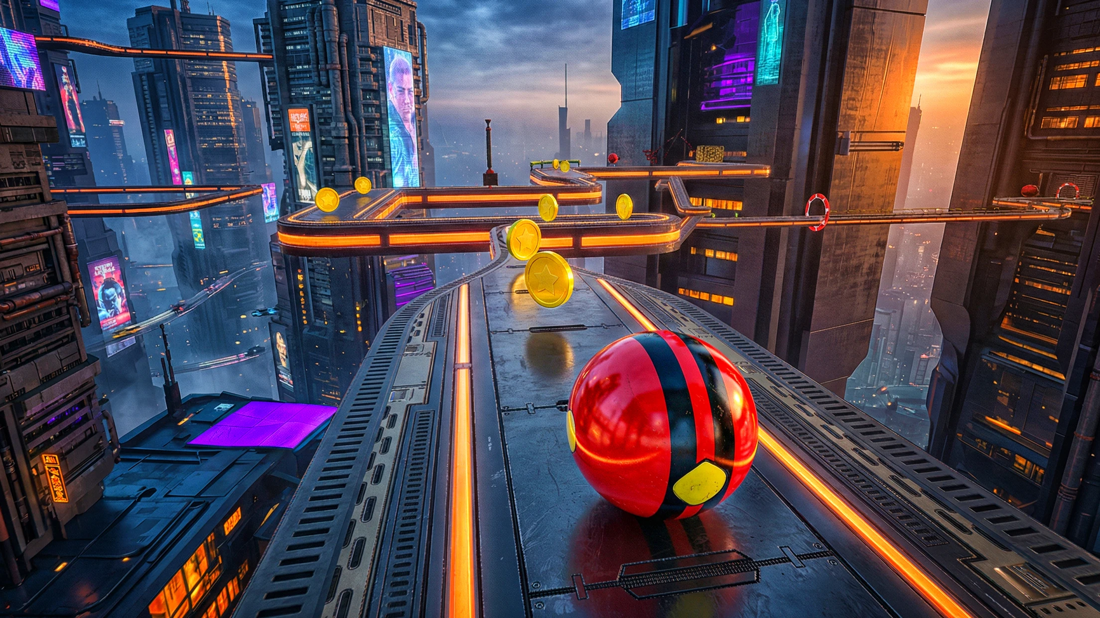 Sky Going Ball Rolling Game screenshot